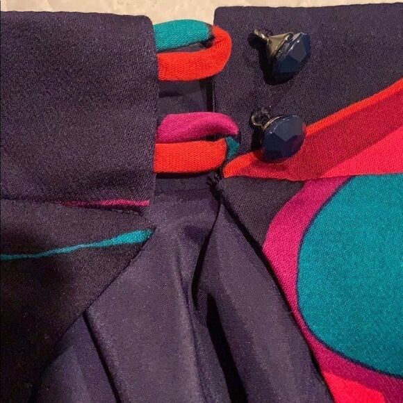 Trina Turk Abstract Multicolor Around Midnight Cutout Dress SZ 2 - Picture 5 of 5